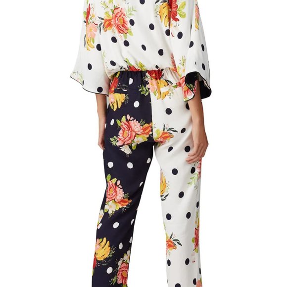 Farm Rio Mixed Nanaju Jumpsuit Floral Polka Dot - Picture 4 of 6